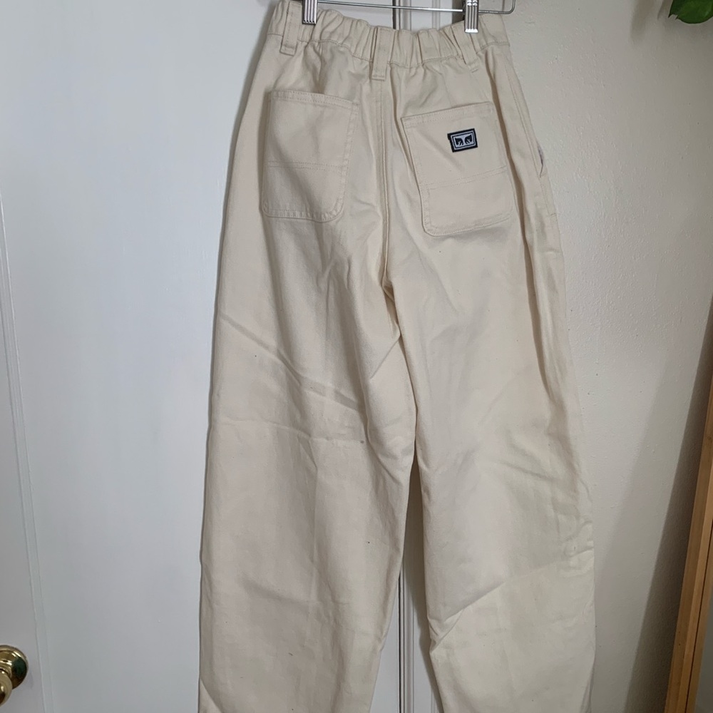 Obey Leah II Baggy Denim Pants | Unbleached Cream Color | Women’s size 24